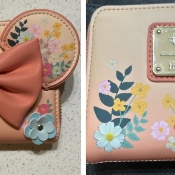 Loungefly Floral Minnie Mouse Wallet - Orange - Picture 4 of 4